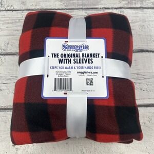 NEW Snuggie The Original Wearable Blanket With Sleeves Red Buffalo Plaid